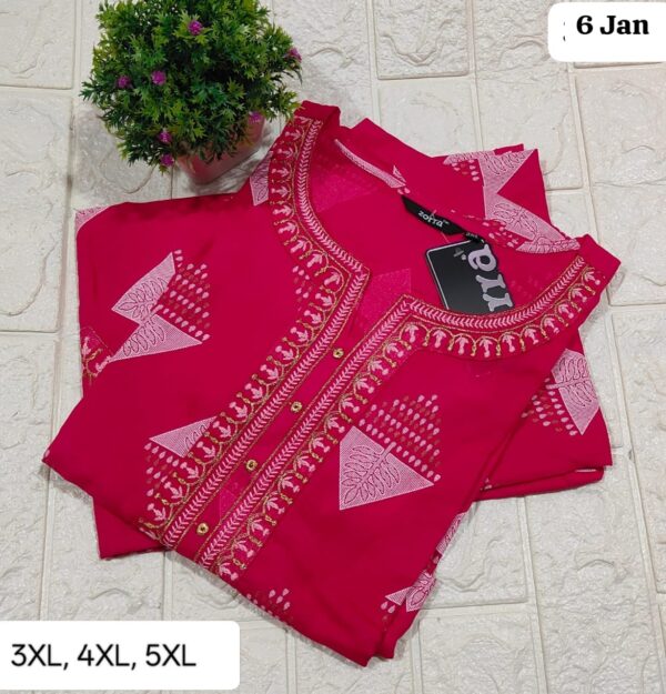 Zorra Strait cut Kurthi with Hand embroidory 1