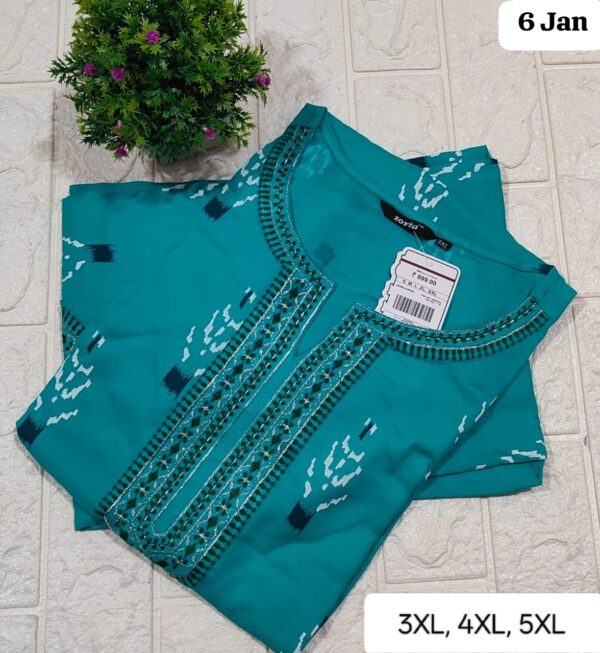 Zorra Strait cut Kurthi with Hand embroidory 6